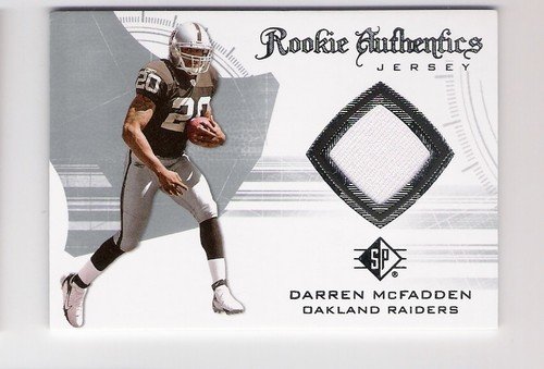 DARREN MCFADDEN 2008 SP Authentic Rookie Authentics JERSEY RC Rookie Card Oakland Raiders Football