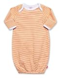 Zutano Candy Stripe Gown, Orange, Newborn