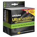 LifeStyles Ultra Sensitive Condoms with Spermicide - 40 ct.