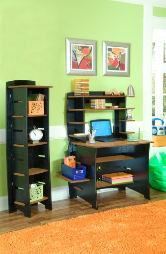 Legare 36-Inch Student Desk with Hutch, Wheat and Ebony