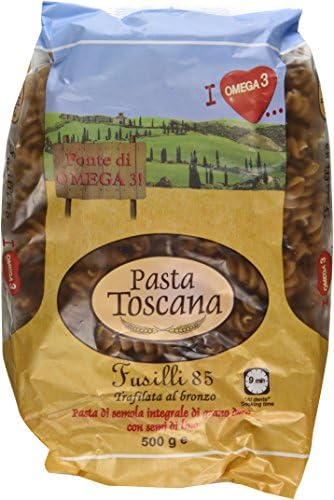 Pasta Toscana: "Fusilli 85 integrali" Organic Durum Whole Wheat Semolina Pasta * 17.6 Ounce (500gr) Packages (Pack of 4) * [ Italian Import ]