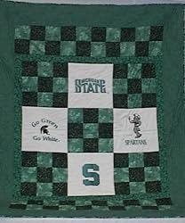 MSU Pieced Quilted Throw.