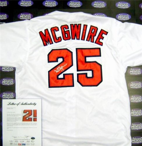 Mark McGwire Autographed/Hand Signed MLB Baseball Jersey (St. Louis Cardinals) JSA