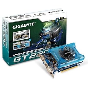 Gigabyte nVidia GeForce GT220 Grafikkarte (PCI-e, 1GB GDDR3 Speicher, HDMI, DVI, 1 GPU) Full Retail Gigabyte nVidia GeForce GT220 Grafikkarte (PCI-e, 1GB GDDR3 Speicher, HDMI, DVI, 1 GPU) Full Retail