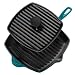 Le Creuset Enameled Cast-Iron Panini Press and Skillet Grill, Caribbean