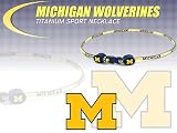 Michigan Wolverines Titanium Core Sport Necklace Super Sale! Size 21 Inch
