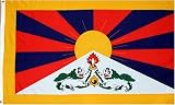 Tibet National Country Flag - 3 foot by 5 foot Polyester (New)