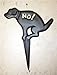 Marshall Home and Garden CHIBP2974-15 Pit Bull No Pooping Naughty Dog Black Yard Sign, Cast Iron