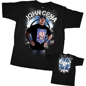 WWE World Wrestling Entertainment John Cena Spinebuster Black T-Shirt Tee