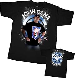 WWE World Wrestling Entertainment John Cena Spinebuster Black T-Shirt Tee
