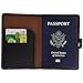 RFID Blocking Passport Holder Leather Wallet Id Card Cover Case Journey Pocket ...