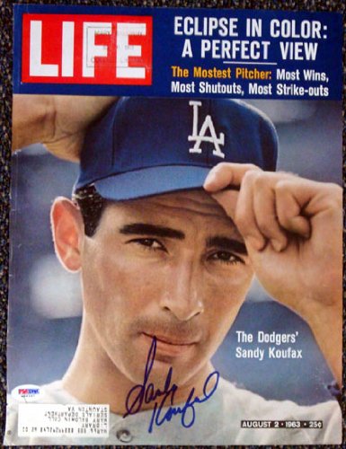 Sandy Koufax Autographed Life Magazine Cover PSA/DNA #M86247