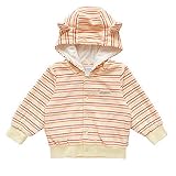 (ポルトプエルト) Porto Puerto ボーダー柄 パーカー 男の子 女の子 男女兼用 ベビー 80㎝ 灰色 橙色 桃色 スカート トップス [海外直送品] (オレンジ)