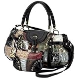 Multi Colored Purse with Black Trim