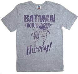 Junk Food Batman and Robin Hurry Gray T-shirt Tee