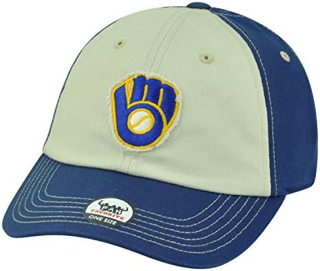 MLB Fan Favorite Milwaukee Brewers Two Tone Freshman Sun Buckle Hat Cap Patch