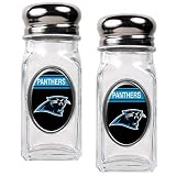 NFL Carolina Panthers Salt and Pepper Shaker Set with Crystal Coat