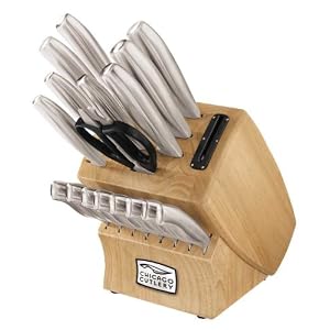 Chicago Cutlery 18-Piece Insignia Steel Knife Set with Block and In-Block...