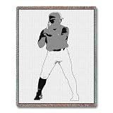 Baseball Silhouette - 69 x 48 Blanket/Throw