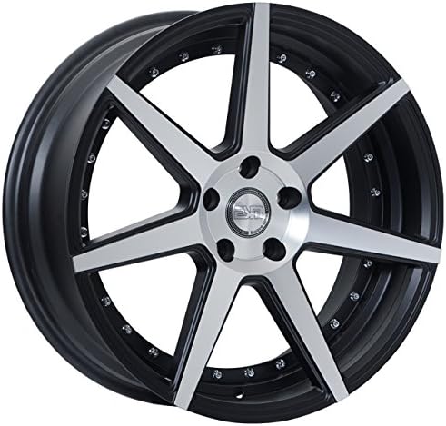 19x9.5 19x8.5 ESM Wheels 5x114.3 ESM-BL020 Black Machined Face Nissan Lexus Infinity