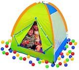 Children Pretend Play Camp Tent House with 200 Plastic Play Balls