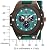 Chase-Durer Men's 779.4BEB Conquest Sport Chronograph Stainless Steel and Green Rubber Watch from Chase Durer