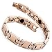 Men's Magnetic Therapy Bead Tungsten Bracelet Link Wrist CZ Silver Tone Black Rose Gold