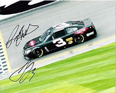 2X AUTOGRAPHED 2014 Austin Dillon & Richard Childress #3 DOW Racing Team (Daytona Test Car) Rookie Signed 8X10 NASCAR Glossy Photo with COA