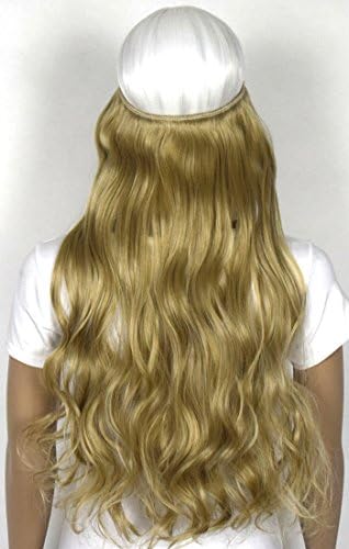 TOPPERTY 100g 22" Wavy Flip In Hair Extensions Synthetic Hair #16/613 Mix Colors