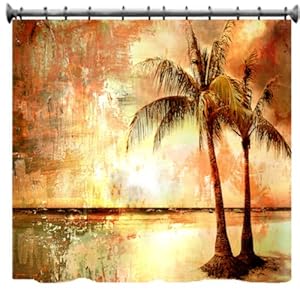 Amazon.com - Tropical Sunset Shower Curtain - 69" X 70" -