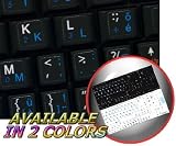 SWISS ENGLISH NETBOOK KEYBOARD STICKERS BLACK BACKGROUND