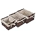 Juvale Wicker Basket, Woven Storage Baskets (Brown, 3 Pieces)