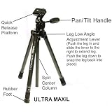 Velbon ULTRA-MAXIM Tripod with PHD-31Q 3-Way Pan/Tilt Head Supports 4.4 lbs