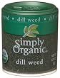 Simply Organic Dill Weed Cut & Sifted Certified Organic, 0.14-Ounce Containers (Pack of 6)