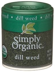 Simply Organic Dill Weed Cut & Sifted Certified Organic, 0.14-Ounce Containers (Pack of 6)