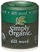 Health & Personal Care : Simply Organic Dill Weed-mini, 0.14-Ounce Units (Pack of 6)