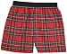 Adult Flannel Boxer Shorts Elastic Waist False Fly Stewart Red Tartan Plaid