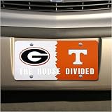 Georgia Bulldogs/Tennessee Volunteers House Divided Mirror License Plate