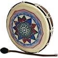 FAIR TRADE PAINTED WICCA PAGAN SHAMAN SHAMANIC DRUM 30CMS DIAMETER UNIQUE UNUSUAL GIFT