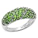 1.80 Carat Genuine Chrome Diopside Sterling Silver Ring