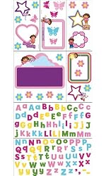 Blue Mountain Wallcoverings 31720519 Nickelodeon Dora Explorer Self-Stick Photo Frame Decor Kit