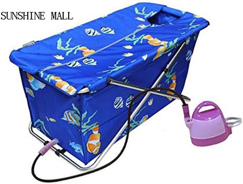 Folding bathtub, Portable bathtub, Plastic bathtub ,Spa bathtub, Massage bathtub.Inflatable tub-51 (Blue)