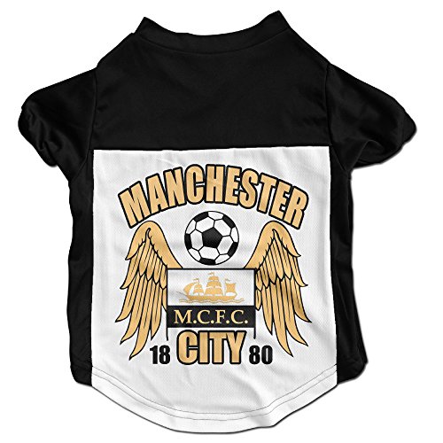 XJcool Soccer Manchester Brand Pets Garments For Small Canine Black