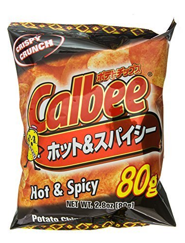Calbee Potato Chips Hot & Spicy, 2.8-Ounce Units (Pack of 12) by Calbee [Foods]
