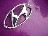 02 HYUNDAI ACCENT ELANTRA REAR TRUNK EMBLEM LOGO SYMBOL BADGE SILVER
