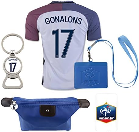 #17 Gonalons (6 in 1 Combo) France Home Match Soccer Adult EURO 2016 Jersey