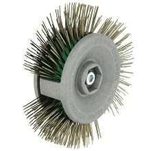 Norton Drill Mount Rapid Strip Wire Wheel Brush, 4" Diameter