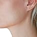 Humble Chic Women's Zig Zag Ear Crawlers ZigZag Shape Stud Earring Cuffs