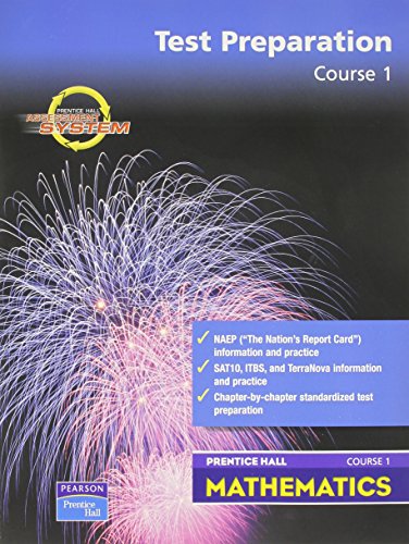 PRENTICE HALL MIDDLE GRADES MATH COURSE 1 TEST PREP WORKBOOK 2004