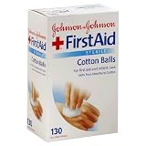 Johnson & Johnson Cotton Balls for First Aid and Infant Care, Sterile, 130/box (Pack of 2) Total 260 Balls